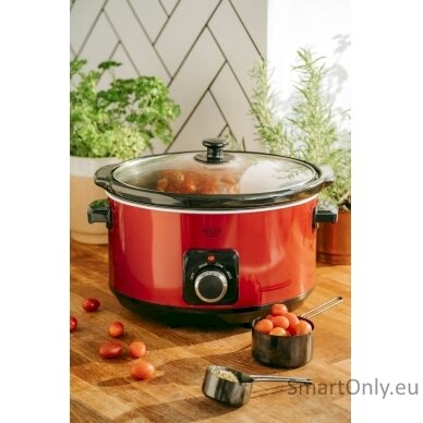 Adler | Slow cooker | AD 6413r | 290 W | 5.8 L | Number of programs 3 | Red 9