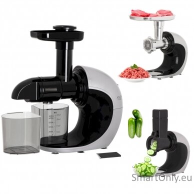 Adler Slow-speed juicer 3in1 - Meat mincer, Juicer, Vegetable grater AD 4131 Type  Slow Juicer Stainless Steel 150 W Number of speeds 1 90-105 RPM 3