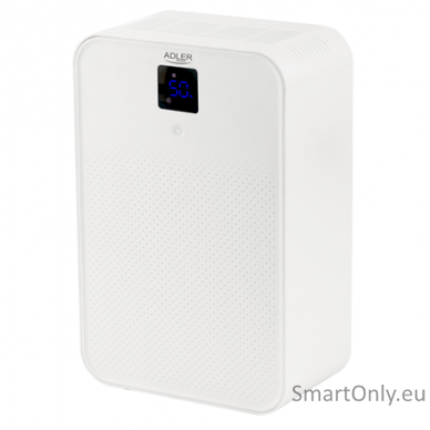 Adler Thermo-electric Dehumidifier AD 7860 Power 150 W, Suitable for rooms up to 30 m³, Water tank capacity 1 L, White