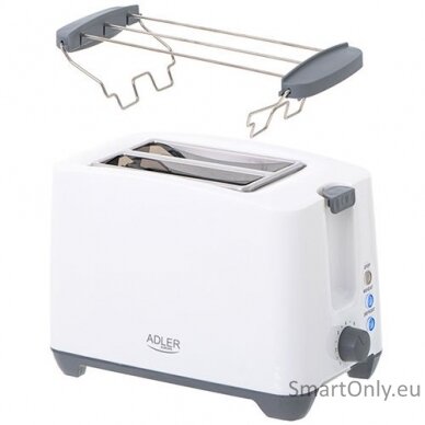 Adler Toaster AD 3216 Power 750 W Number of slots 2 Housing material Plastic White 1