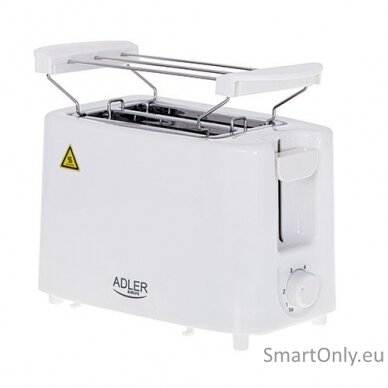 Adler Toaster AD 3223	 Power 750 W Number of slots 2 Housing material Plastic White