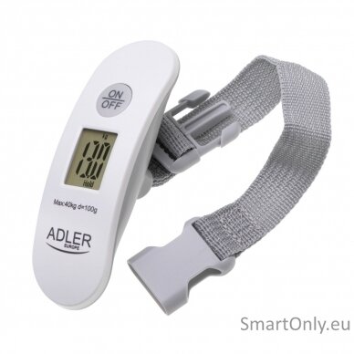 Adler | Travel Luggage Scale | AD 8189 | Maximum weight (capacity) 40 kg | Accuracy 100 g | White