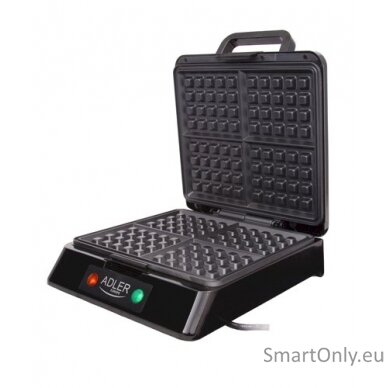 Adler Waffle maker AD 3036 1500 W Number of pastry 4 Belgium Black 1