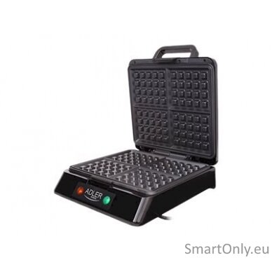 Adler Waffle maker AD 3036 1500 W Number of pastry 4 Belgium Black 4