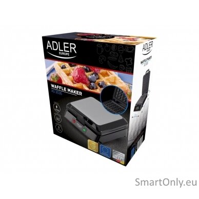 Adler Waffle maker AD 3036 1500 W Number of pastry 4 Belgium Black 5