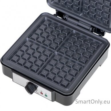 Adler Waffle Maker AD 3049 1200 W Number of pastry 4 Belgium Black 2