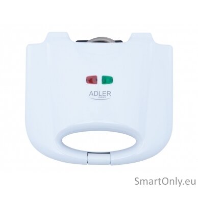 Adler Waffle maker AD 311 700 W Number of pastry 2 Belgium White 12