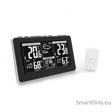 Adler Weather station AD 1175 Black, White Digital Display, Remote Sensor