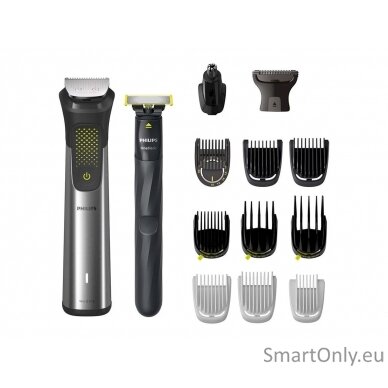 All-in-One Trimmer | MG9552/15 | Cordless | Wet & Dry | Number of length steps 27 | Silver/Black/Green 3