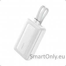 Anker Power Bank (10K,30W, Built-In USB-C+Lightning Cable), White | Anker