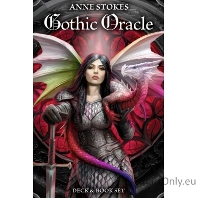 Anne Stokes Gothic Oracle Kortų ir knygos rinkinys US Games Systems 1