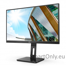 AOC Monitor U27P2 27 ", IPS, UHD, 3840 x 2160, 16:9, 4 ms, 350 cd/m², Black, Headphone out (3.5mm), 60 Hz