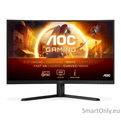 AOC CQ32G4VE 31.5" VA/16:9/2560×1440/300 cdm2/1ms/DP HDMI Audio out