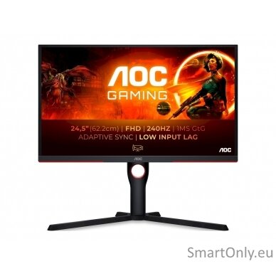 AOC Monitor 25G3ZM/BK 24.5 ", VA, FHD, 1920 x 1080, 16:9, 1 ms, 300 cd/m², Black/Red, 240 Hz, HDMI ports quantity 2 22