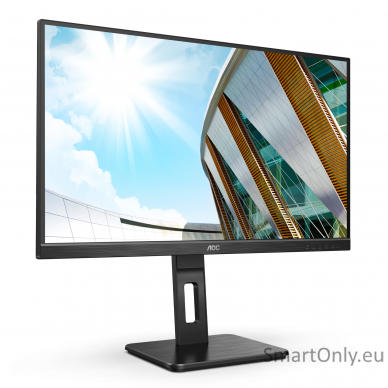 AOC Monitor U27P2 27 ", IPS, UHD, 3840 x 2160, 16:9, 4 ms, 350 cd/m², Black, Headphone out (3.5mm), 60 Hz 2