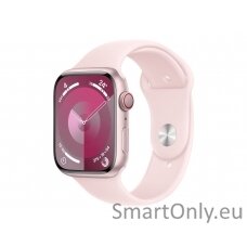 Apple Apple Watch Series 9 GPS + Cellular 45mm Pink Aluminium Case with Light Pink Sport Band - M/L