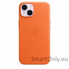 Apple iPhone 14 Leather Case with MagSafe Case with MagSafe Apple iPhone 14 Leather Orange