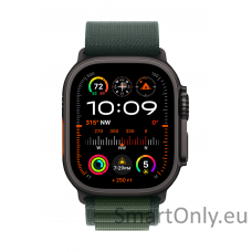 Apple Watch Ultra 2 GPS + Cellular 49mm Black Titanium Case with Dark Green Alpine Loop - Large