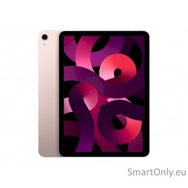 Apple iPad Air 5th Gen 10.9 " Pink Liquid Retina IPS LCD Apple M1 8 GB 64 GB Wi-Fi Front camera 12 MP Rear camera 12 MP Bluetooth 5.0 iPadOS 15.4 Warranty 12 month(s) 5