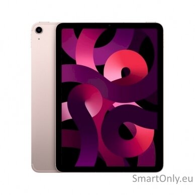 Apple iPad Air 5th Gen 10.9 " Pink Liquid Retina IPS LCD Apple M1 8 GB 64 GB Wi-Fi Front camera 12 MP Rear camera 12 MP Bluetooth 5.0 iPadOS 15.4 Warranty 12 month(s) 1