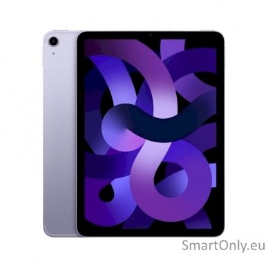 Apple iPad Air 5th Gen 10.9 " Purple Liquid Retina IPS LCD Apple M1 8 GB 64 GB Wi-Fi Front camera 12 MP Rear camera 12 MP Bluetooth 5.0 iPadOS 15.4 Warranty 12 month(s) 3