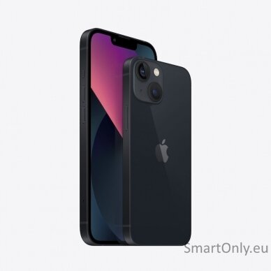 Apple iPhone 13  Midnight, 6.1 ", Super Retina XDR OLED, 1170 x 2532 pixels, Apple, A15 Bionic, Internal RAM 4 GB, 256 GB, Dual SIM, Nano-SIM, 3G, 4G, 5G, Main camera 12+12 MP, Secondary camera 12 MP, iOS, 15, 3240 mAh 3