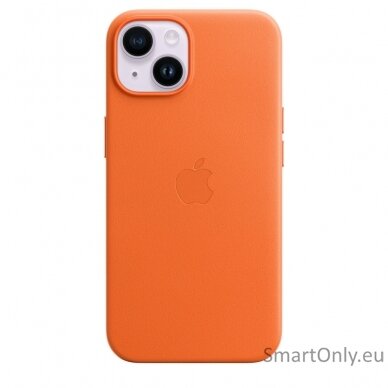 Apple iPhone 14 Leather Case with MagSafe Case with MagSafe Apple iPhone 14 Leather Orange 1