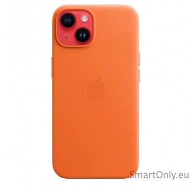 Apple iPhone 14 Leather Case with MagSafe Case with MagSafe Apple iPhone 14 Leather Orange 4