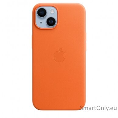 Apple iPhone 14 Leather Case with MagSafe Case with MagSafe Apple iPhone 14 Leather Orange
