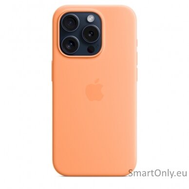 Apple iPhone 15 Pro Silicone Case with MagSafe - Orange Sorbet 1