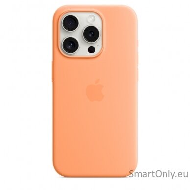 Apple iPhone 15 Pro Silicone Case with MagSafe - Orange Sorbet 2