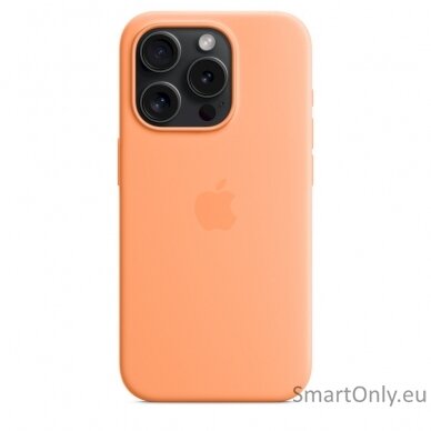 Apple iPhone 15 Pro Silicone Case with MagSafe - Orange Sorbet 3