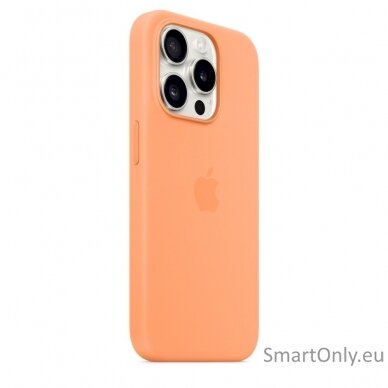 Apple iPhone 15 Pro Silicone Case with MagSafe - Orange Sorbet 4