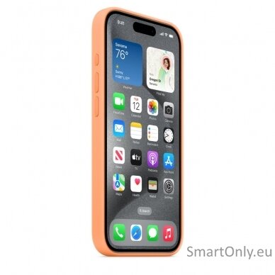 Apple iPhone 15 Pro Silicone Case with MagSafe - Orange Sorbet 5