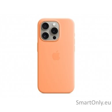 Apple iPhone 15 Pro Silicone Case with MagSafe - Orange Sorbet