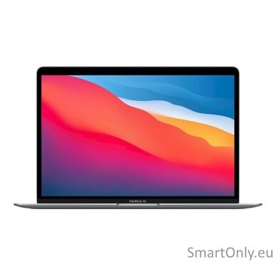 Apple MacBook Air Space Grey, 13.3 ", IPS, 2560 x 1600, Apple M1, 8 GB, SSD 256 GB, Apple M1 7-core GPU, Without ODD, macOS, 802.11ax, Bluetooth version 5.0, Keyboard language English, Keyboard backlit, Warranty 12 month(s), Battery warranty 12 month(s),  1