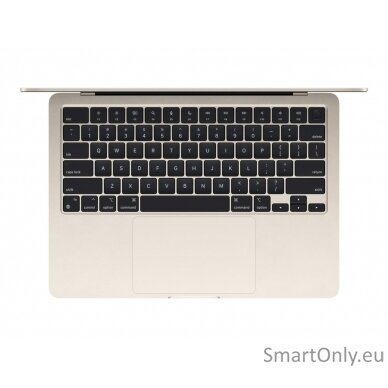 Apple MacBook Air Starlight, 13.6 ", IPS, 2560 x 1664, Apple M2, 8 GB, SSD 256 GB, Apple M2 8-core GPU, Without ODD, macOS, 802.11ax, Bluetooth version 5.0, Keyboard language English, Keyboard backlit, Warranty 12 month(s), Battery warranty 12 month(s), L 11