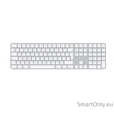 Apple Magic Keyboard with Touch ID and Numeric Keypad Standard Wireless Magic Keyboard with Touch ID and Numeric Keypad delivers a remarkably comfortable and precise typing experience. It features an extended layout, with document navigation controls for