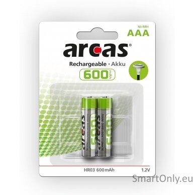 ARCAS NI-MH R03 MICRO AAA 600mA BP2 Arcas