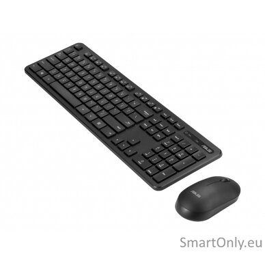 Asus Keyboard and Mouse Set CW100 Keyboard and Mouse Set  Wireless Mouse included Batteries included UI Black 8