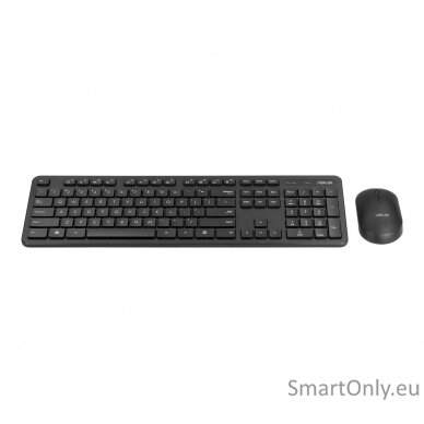 Asus Keyboard and Mouse Set CW100 Keyboard and Mouse Set  Wireless Mouse included Batteries included UI Black 10