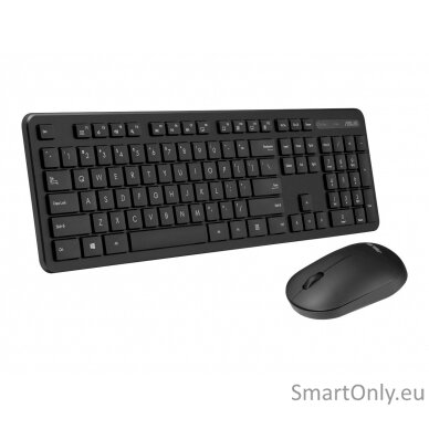 Asus Keyboard and Mouse Set CW100 Keyboard and Mouse Set  Wireless Mouse included Batteries included UI Black 13