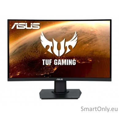 Asus TUF Gaming Curved VG24VQE  24 ", VA, FHD, 1920 x 1080 pixels, 16:9, 1 ms, 250 cd/m², Black, HDMI ports quantity 2 x HDMI 2.0 5