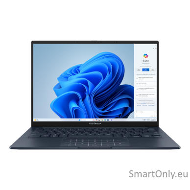 Asus Zenbook 14 OLED UX3405MA-PP665X | Ponder Blue | 14 " | OLED | 3K | 2880 x 1800 pixels | Intel Core Ultra 9 | 185H | 32 GB | LPDDR5X | Solid-state drive capacity 1000 GB | Intel Arc Graphics | Windows 11 Pro | 802.11ax | Bluetooth version 5.3 | Keyboa