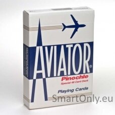 Aviator Pinochle Standard pokerio kortos (Mėlynos)