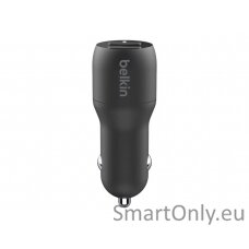 Belkin Dual USB-A Car Charger 24W + USB-A to Lightning Cable BOOST CHARGE Black