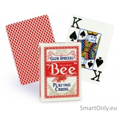 Bee Jumbo pokerio kortos (Raudonos)