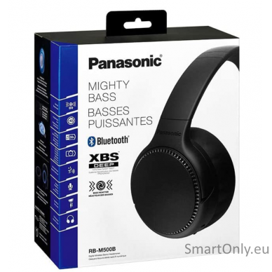 Panasonic Deep Bass Wireless Headphones RB-M500BE-K 2