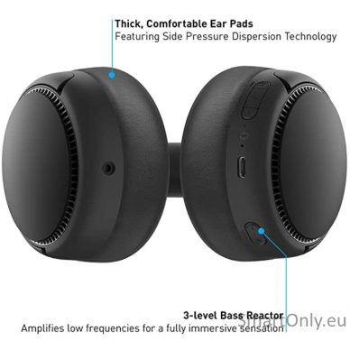 Panasonic Deep Bass Wireless Headphones RB-M500BE-K 3