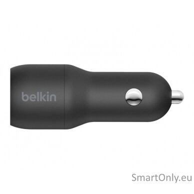 Belkin Dual USB-A Car Charger 24W + USB-A to Lightning Cable BOOST CHARGE Black 6